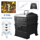 Kitchen Waste Earthworm Compost Box DIY Composter Worm Factory Composter Homemade Earthworm Manure And Soil Buckets