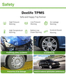 TPMS Tire Pressure Sensor Monitoring System Solar TMPS Display Alarm Car 4 Wheel External Internal Tyre Pressure Sensors