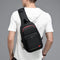 9.7" iPad Crossbody Shoulder Bag for Men Water Repellent USB Charging Chest Packs