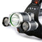 Headlamp Flashlight Rechargeable 3 T6 R5 LED Hard Hat Headlight Battery Car Wall Charger for Camping