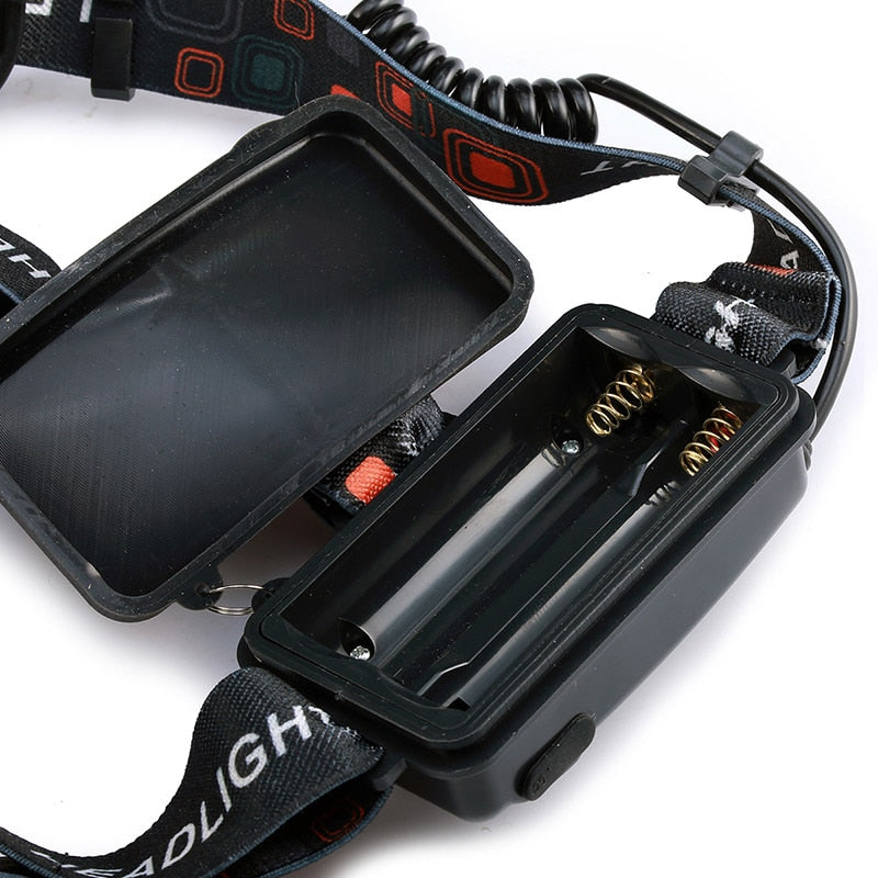 Headlamp Flashlight Rechargeable 3 T6 R5 LED Hard Hat Headlight Battery Car Wall Charger for Camping
