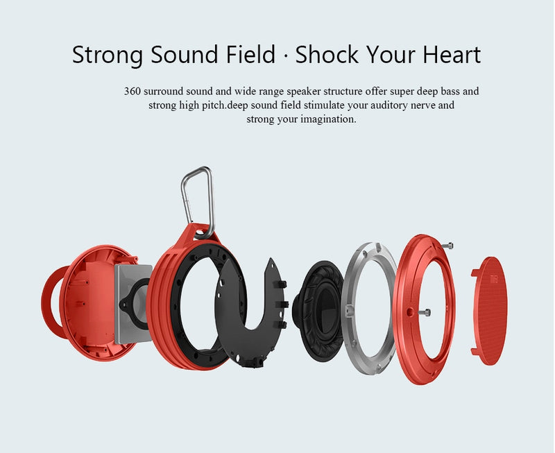 Wireless Bluetooth Speaker Built-in mic Stereo IXP6 Water-proof Outdoor Speaker