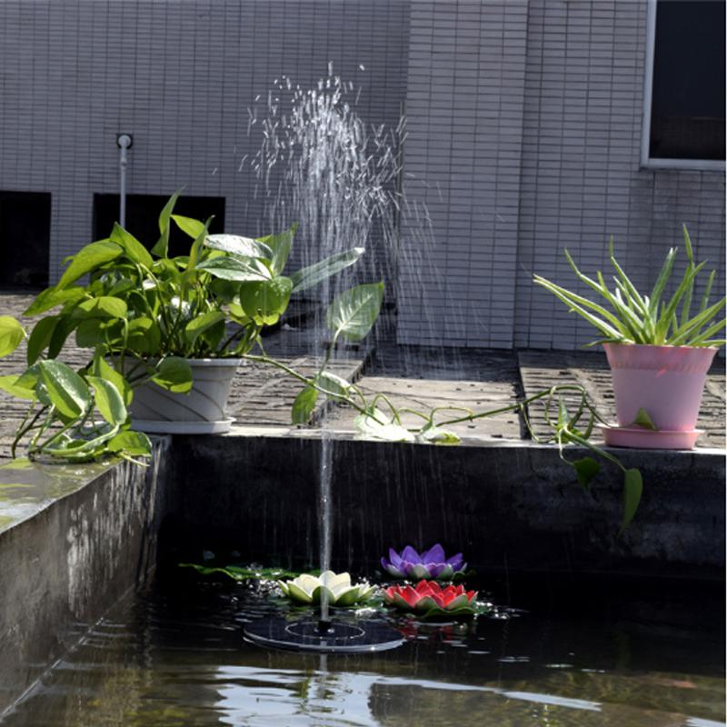 Round Solar Fountain Floating Water Fountain Fontaine For Garden Decoration Solar Fontein Pool Pond Waterfall