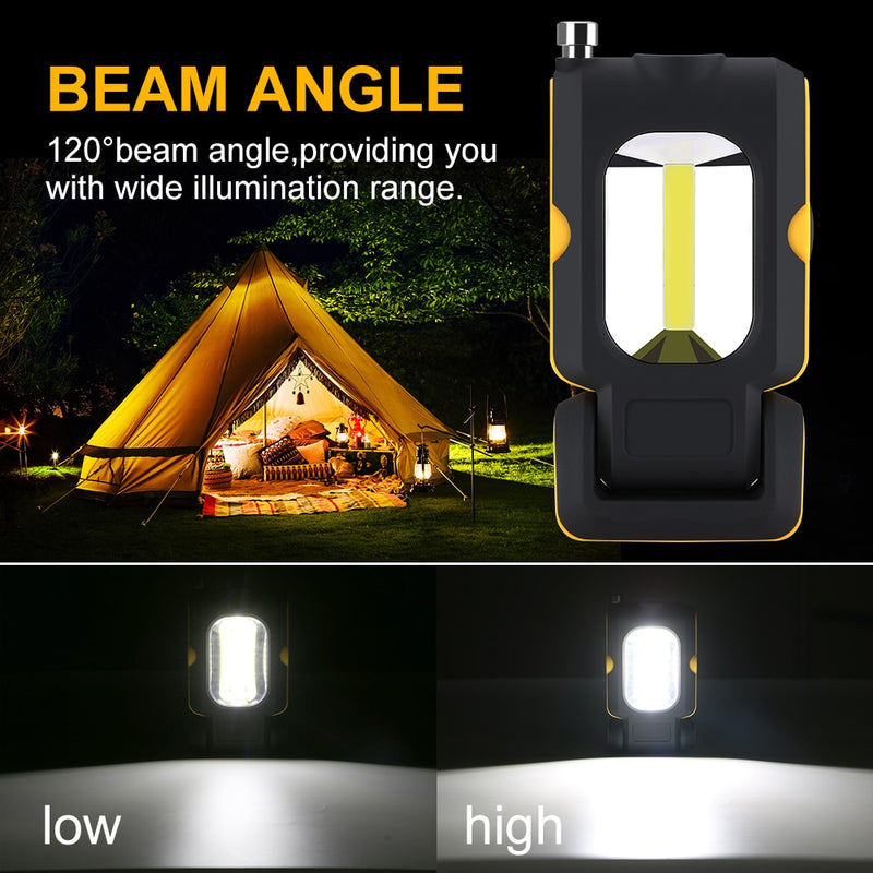 2020 New Multi-function COB LED Light Inspection Camping Tent Lantern With Magnet