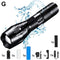 T6 LED Handheld Tactical Flashlight Zoom Torch Light Camping Lamp for 18650 Rechargeable Battery AAA