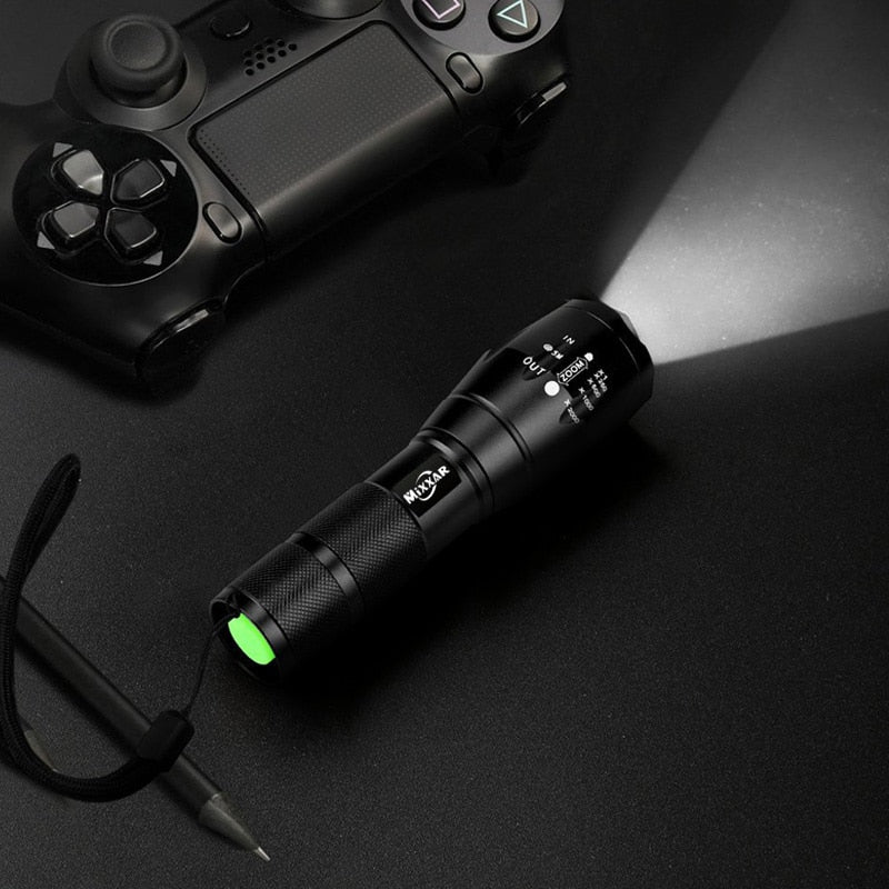 T6 LED Handheld Tactical Flashlight Zoom Torch Light Camping Lamp for 18650 Rechargeable Battery AAA