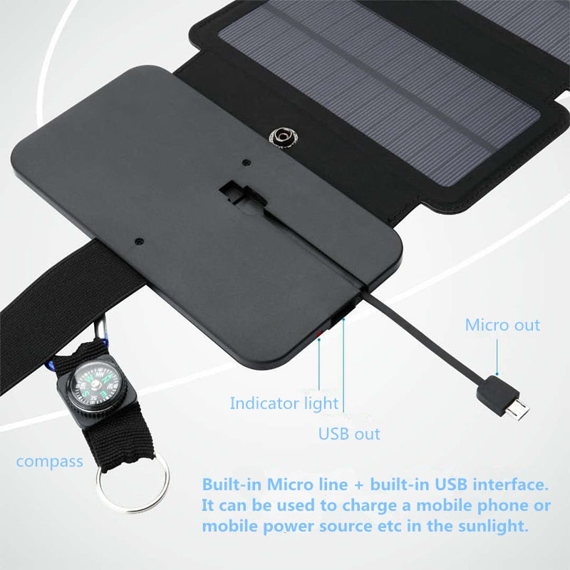 Sun Power folding 10 W Solar Cells Charger 5 V 2.1 A USB Output Devices Portable Solar Panels for Smartphones