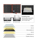 Flexible Folding Solar Panel High Efficiency  12 V 80 w 100 w 150 w 200 w 300 w Solar Panel Kit