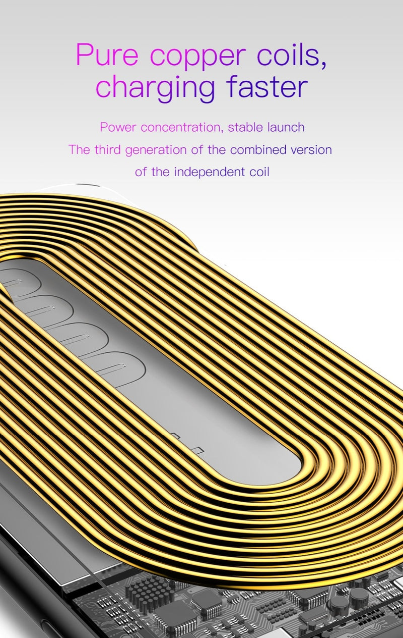 Baseus 8000mAh QI Wireless Charger Power Bank Dual USB Wireless Charging Battery Pack Powerbank Portable External Phone Charger