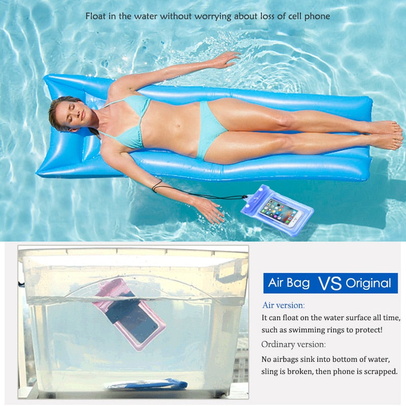 Outdoor Waterproof Swimming Storage Dry Bag with Adjustable Strap Universal Waist Pack Pouch for Cell Phone