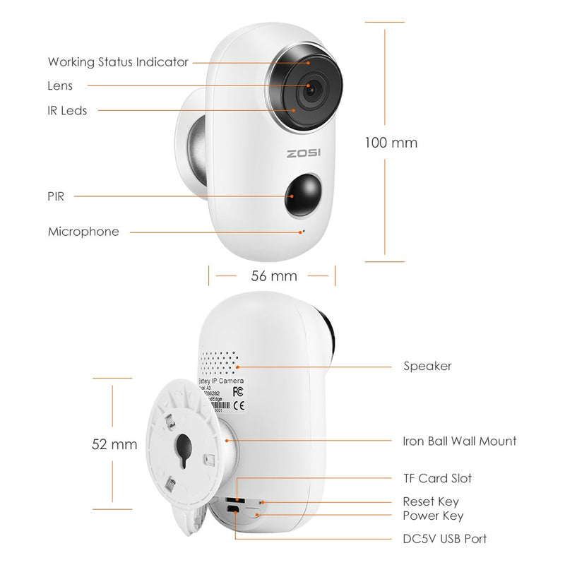 Rechargeable Battery Powered IP Camera Solar Power Charging 720P/1080P HD Outdoor Wireless Security WiFi Camera