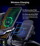 Mobile Phone Holder Motorcycle Smartphone for  Motorbike Handlebar Mount with Wireless Charger
