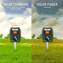 Solar Powered Ultrasonic Outdoor Animal Repeller Motion Sensor Flash LED Light