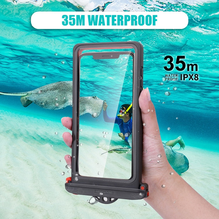 Waterproof Mobile phone bag Swimming Phone Case Holder Underwater Seal Touch Bag Below 6.9inch