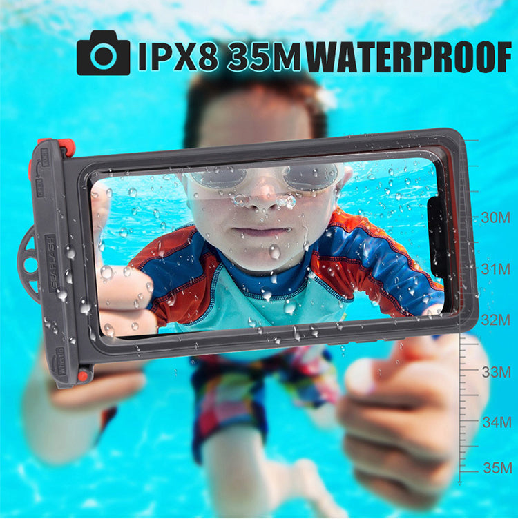 Waterproof Mobile phone bag Swimming Phone Case Holder Underwater Seal Touch Bag Below 6.9inch