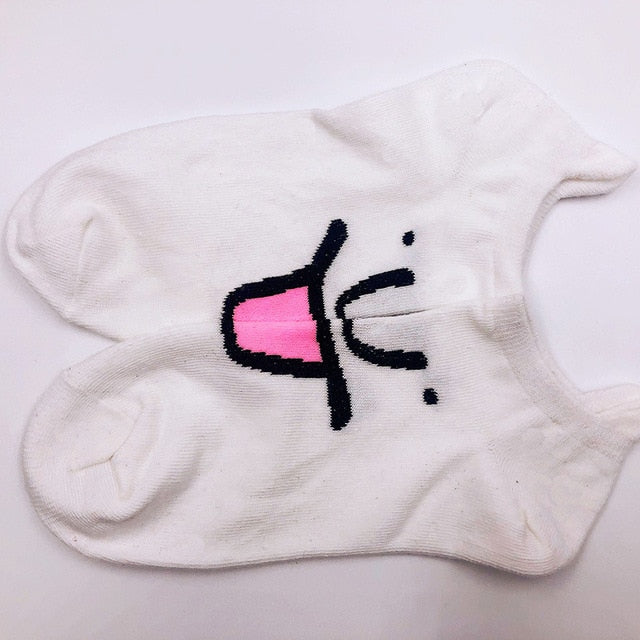 Women 2020 funny face socks cotton