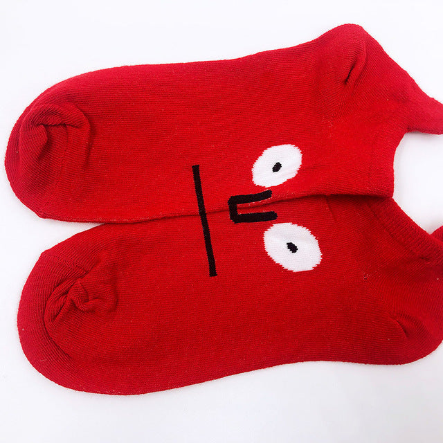 Women 2020 funny face socks cotton