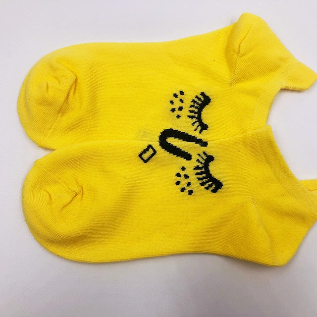 Women 2020 funny face socks cotton