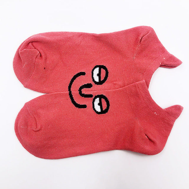 Women 2020 funny face socks cotton