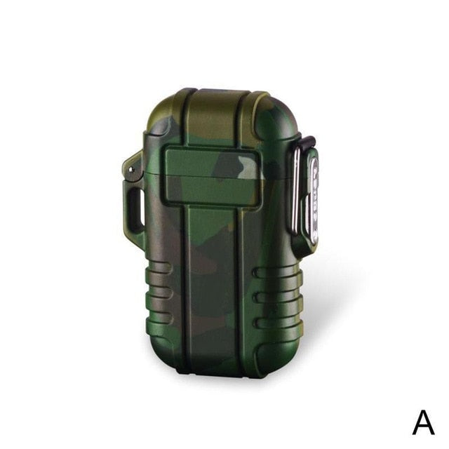Usb Charging Electronic Lighter Fire Starter Waterproof & Windproof Outdoor Camping Lighter Multifunctional Tools
