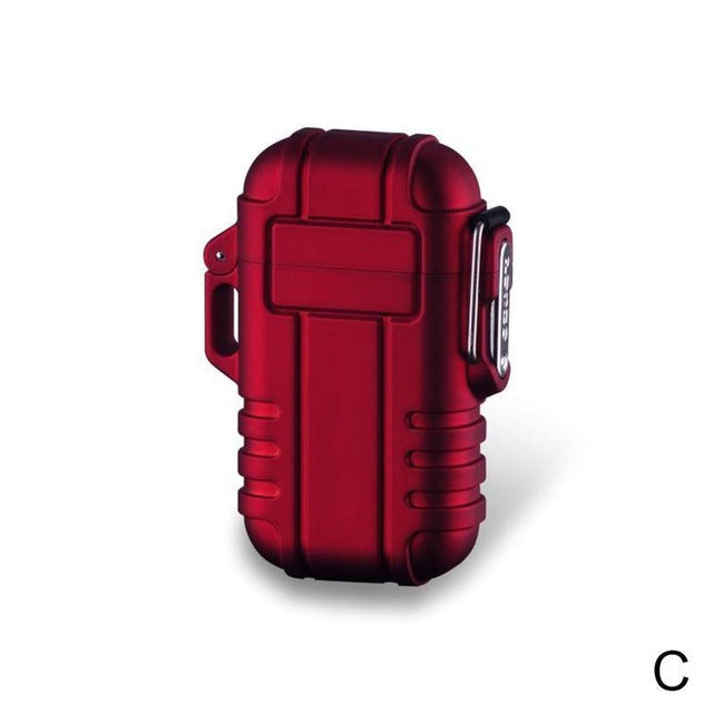 Usb Charging Electronic Lighter Fire Starter Waterproof & Windproof Outdoor Camping Lighter Multifunctional Tools