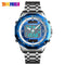 Men's Watches Solar Sports Digital Quartz  Full Steel Waterproof LED Wrist Watch