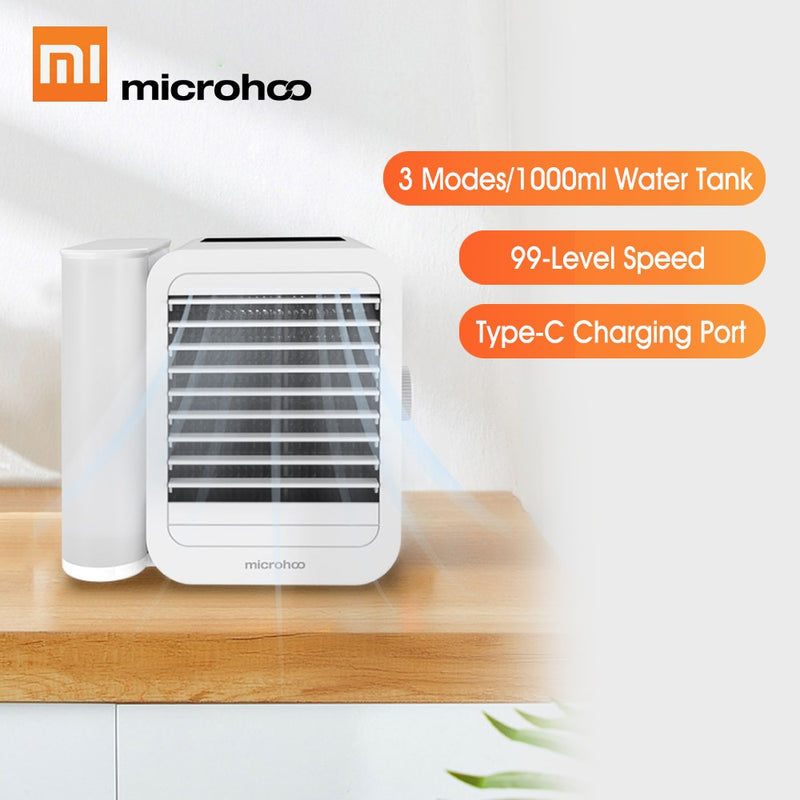 XIAOMI Mini Air Conditioner Water Cooling Fan Touch Screen Timing Cooler Humidifier For Summer