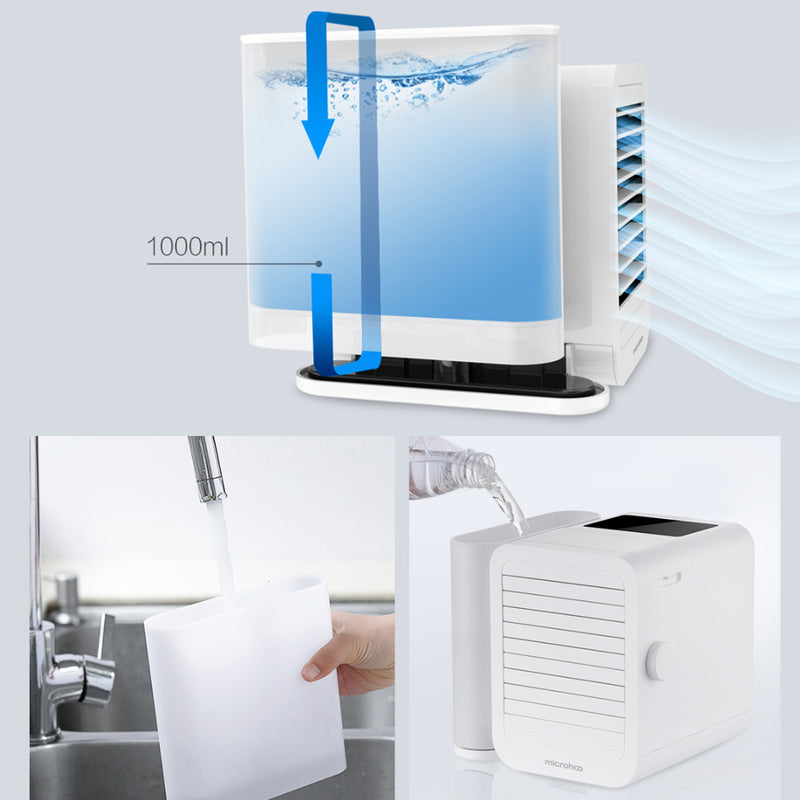 XIAOMI Mini Air Conditioner Water Cooling Fan Touch Screen Timing Cooler Humidifier For Summer