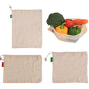 3 Size Cotton Vegetable Bags  Fruit Vegetable With Drawstring Reusable Home Kitchen Storage Mesh Bag Eco Friendly Product