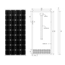 Solar panel 100W 18V Glass 2PCS 3PCS 4PCS solar Panels 200W 300W 400W flexible bsolaire Monocrystalline board