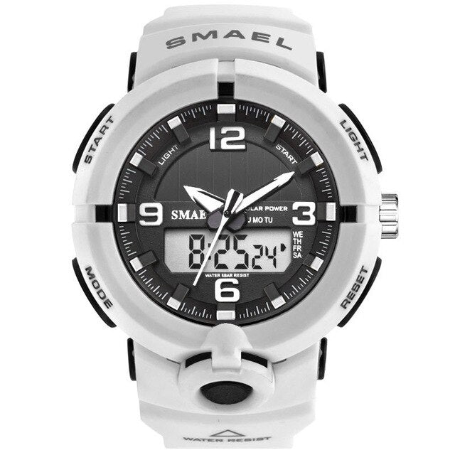 New 2020 SMAEL Brand Solar Energy Watch Digital Quartz Men Sport Watch
