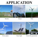 6000W 12/24/48V Wind Power Turbines Generator 3/5 Wind Blades Option With Charge Controller