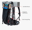 60L+5L Camping Hiking Climbing Backpack Breathable Lightweight About 1160g With Rain Cover