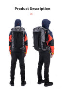 60L+5L Camping Hiking Climbing Backpack Breathable Lightweight About 1160g With Rain Cover