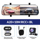 Car DVR 10 Inch Touch Screen Video Recorder Stream Mirror With Rear View Camera  night vision dash cam