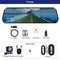 Car DVR 10 Inch Touch Screen Video Recorder Stream Mirror With Rear View Camera  night vision dash cam