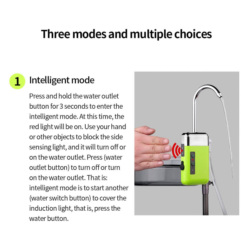 Outdoor Fishing Oxygen Pump Water Absorber Accessories 3 Modes Small Portable Smart Durable Automatic Induction LED Lighting