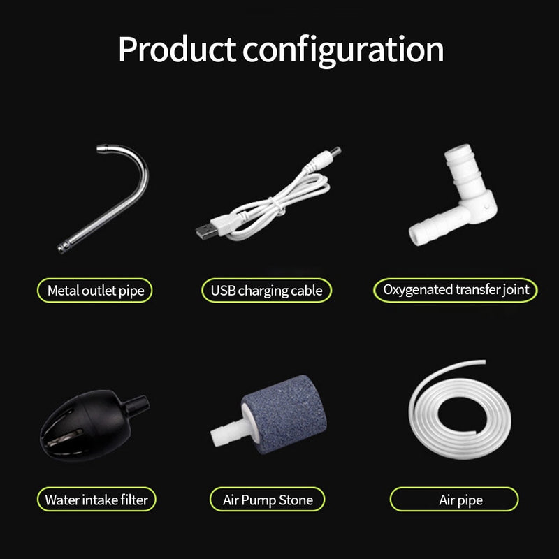 Outdoor Fishing Oxygen Pump Water Absorber Accessories 3 Modes Small Portable Smart Durable Automatic Induction LED Lighting