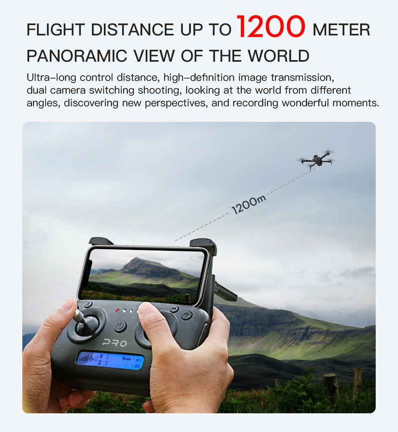 2020 new drone brushless motor 4KHD equipment stable PTZ 5G WIFI GPS system supports TF card, remote control 1.2km