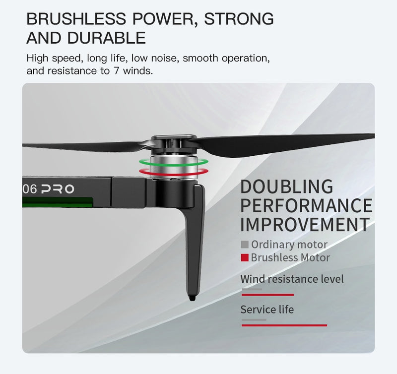 2020 new drone brushless motor 4KHD equipment stable PTZ 5G WIFI GPS system supports TF card, remote control 1.2km