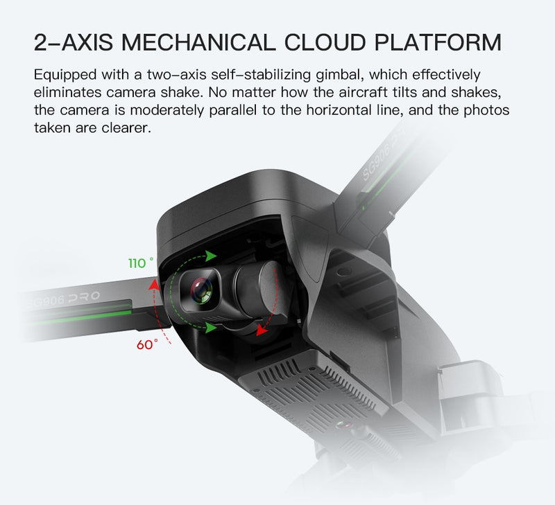 2020 new drone brushless motor 4KHD equipment stable PTZ 5G WIFI GPS system supports TF card, remote control 1.2km