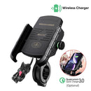 Mobile Phone Holder Motorcycle Smartphone for  Motorbike Handlebar Mount with Wireless Charger