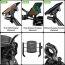 Mobile Phone Holder Motorcycle Smartphone for  Motorbike Handlebar Mount with Wireless Charger