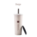Eco friendly wheat straw Water Cup Portable with double lid