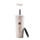 Eco friendly wheat straw Water Cup Portable with double lid