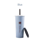 Eco friendly wheat straw Water Cup Portable with double lid