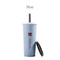 Eco friendly wheat straw Water Cup Portable with double lid