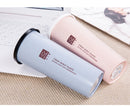 Eco friendly wheat straw Water Cup Portable with double lid