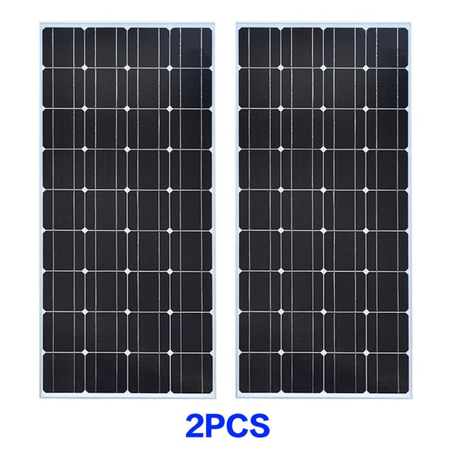 Solar panel 100W 18V Glass 2PCS 3PCS 4PCS solar Panels 200W 300W 400W flexible bsolaire Monocrystalline board