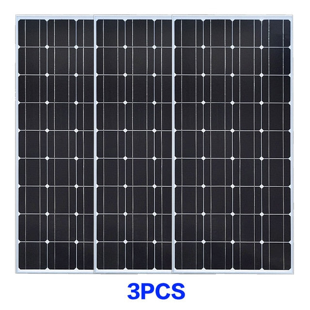 Solar panel 100W 18V Glass 2PCS 3PCS 4PCS solar Panels 200W 300W 400W flexible bsolaire Monocrystalline board